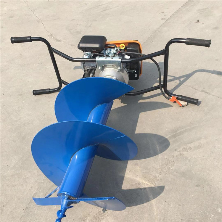 工程便携式打孔机  手扶坡地水泥杆打坑机  大马力打洞打桩