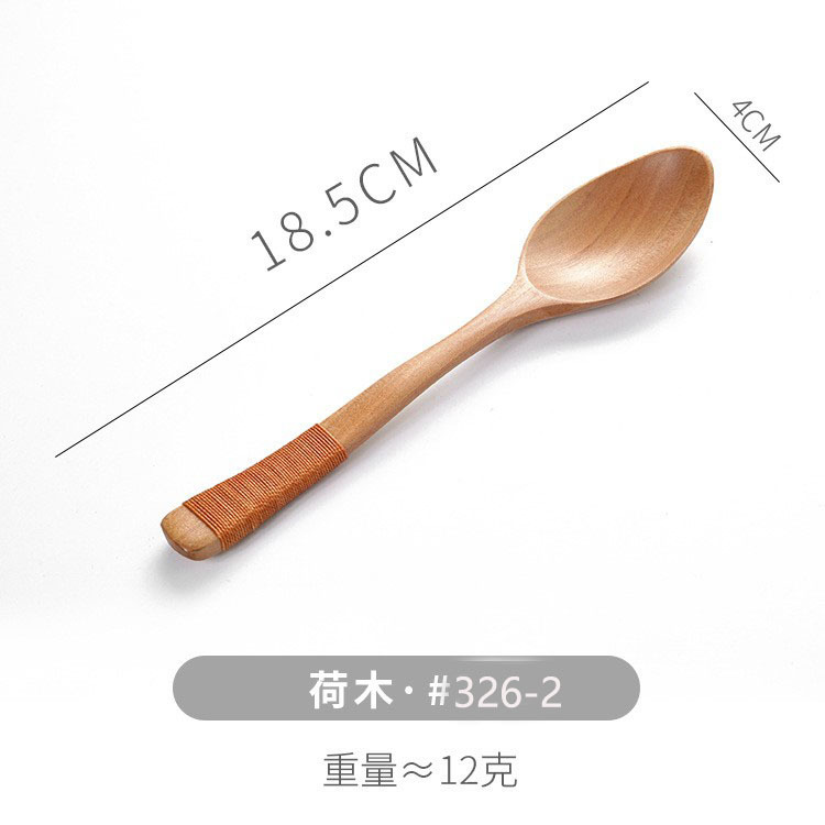 Venta al por mayor cuchara de miel de madera cuchara de helado postre cuchara de madera mango largo de arroz cuchara vajilla pequeña cuchara de madera