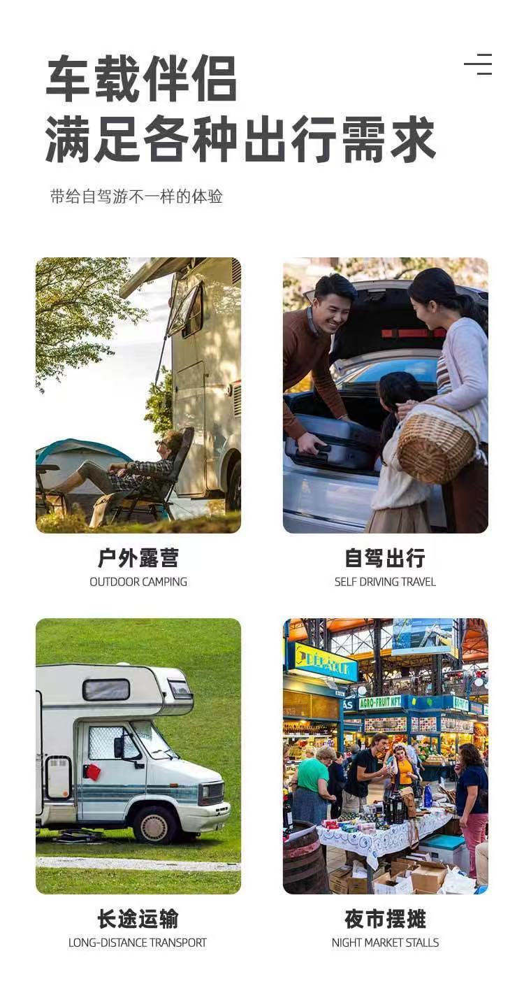 Car refrigerator with compressor cooling, 20L/25L capacity, suitable for both car and home use, 12V/24V, small freezer/refrigerator