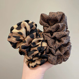 Женская заколка-банан в стиле французского ретро с леопардовым принтом для ранней осени, новый стиль, заколка для волос на небольшой затылок, атмосферная полузавязанная заколка для волос