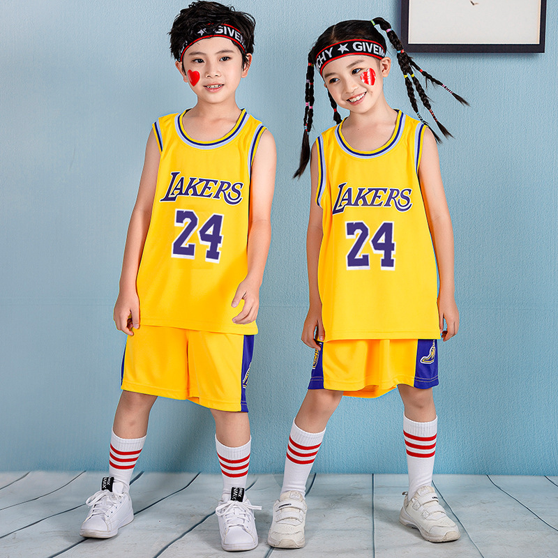 Children's Basketball Clothes suit Boys' Kindergarten Performance Clothes Competition Training Clothes Girls' Training Camp No.24 Jersey