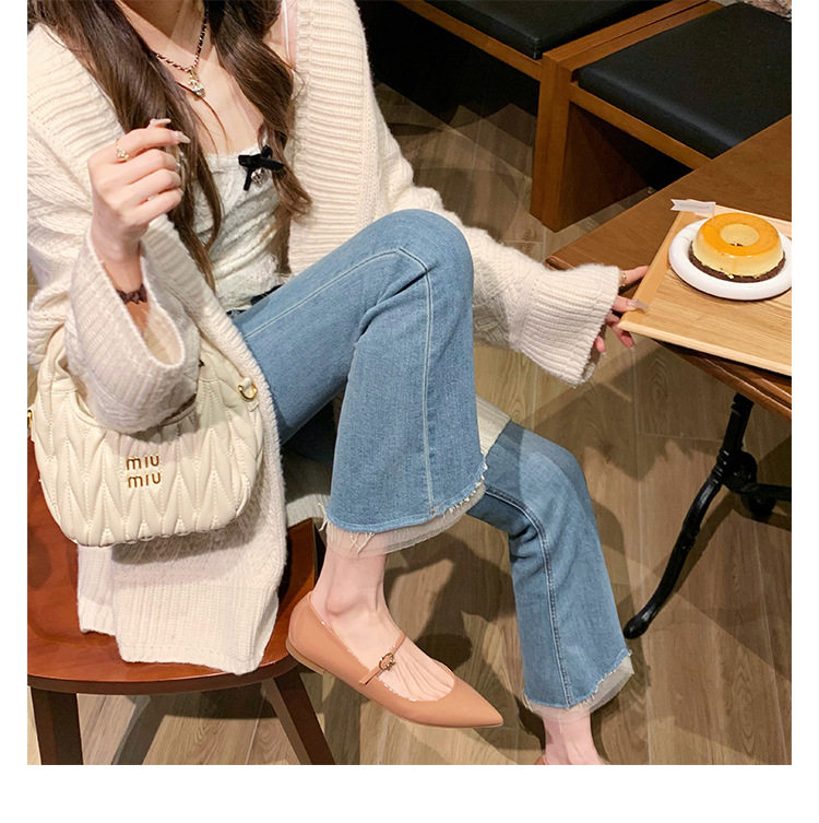 Giày cao gót nữ mũi nhọn quai ngang da mềm gót thấp 1–3 cm — Màu hồng nude, Màu đen chi tiết 48