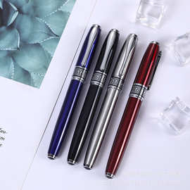 金属明尖钢笔0.5mm硬笔练字书法笔旋转式吸墨器水笔使用墨水墨囊
