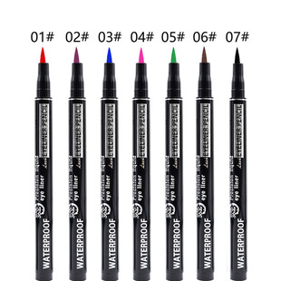 Cross-Border Beauty Eyeliner Pen, Non-Fading, Quick-Drying, Film-Forming, Black, Anti-Smudge Eyeliner Liquid Pen, Anti-Smudge, High Color Rendering, Waterproof