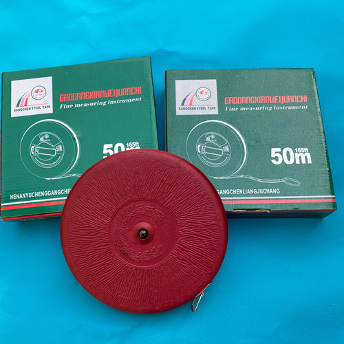 Cloth tape measure linen cloth ruler 100 meters disc tape measure engineering special leather tape measure box disc ruler engineering ruler cloth