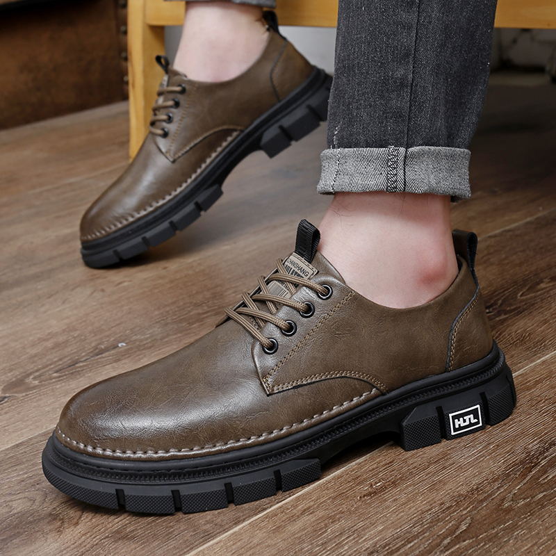Martin Boots 2025 nuevos zapatos de montaña de cuero de vaca con lazos para hombres zapatos de trabajo casuales para hombres zapatos huecos botas cortas para hombres