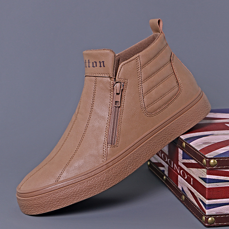 Trendy fashionable men's with breathability low collar, soft soles for comfortable old Beijing board shoes, spring and_voghion.com