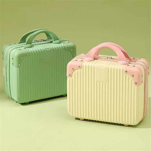 Retro 14-inch cosmetic case mini suitcase small suitcase souvenir password suitcase storage cosmetic bag