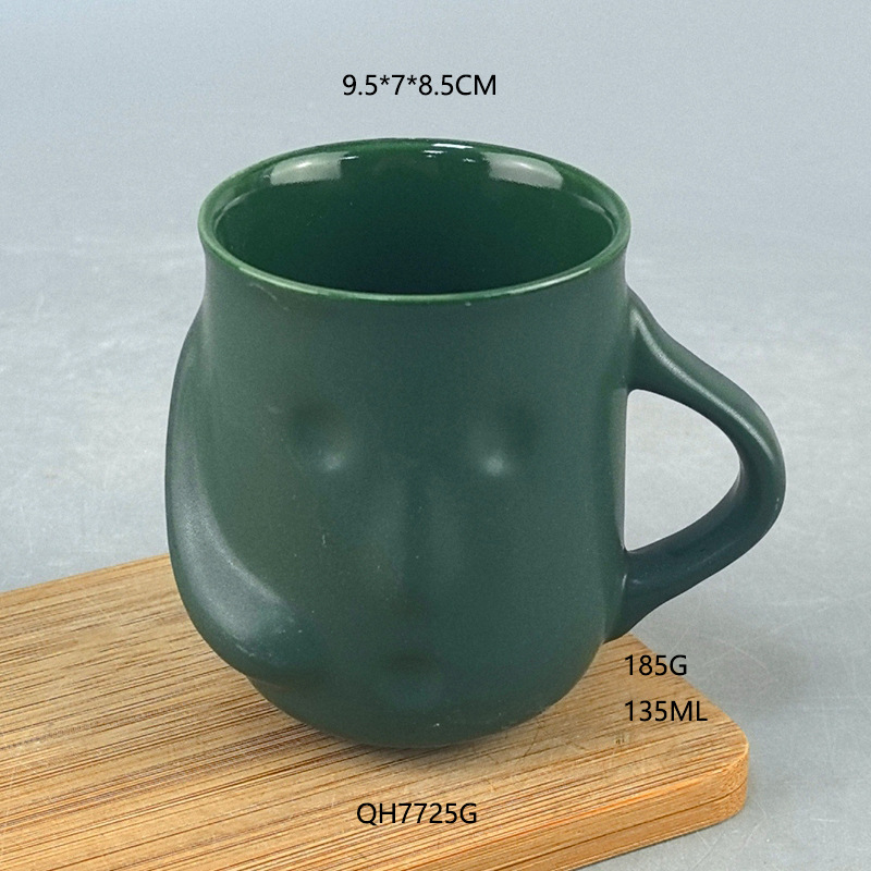 Inventario creativo transfronterizo pareja de desayuno de leche tazas de cerámica personalidad creativa simple taza de cerámica irregular