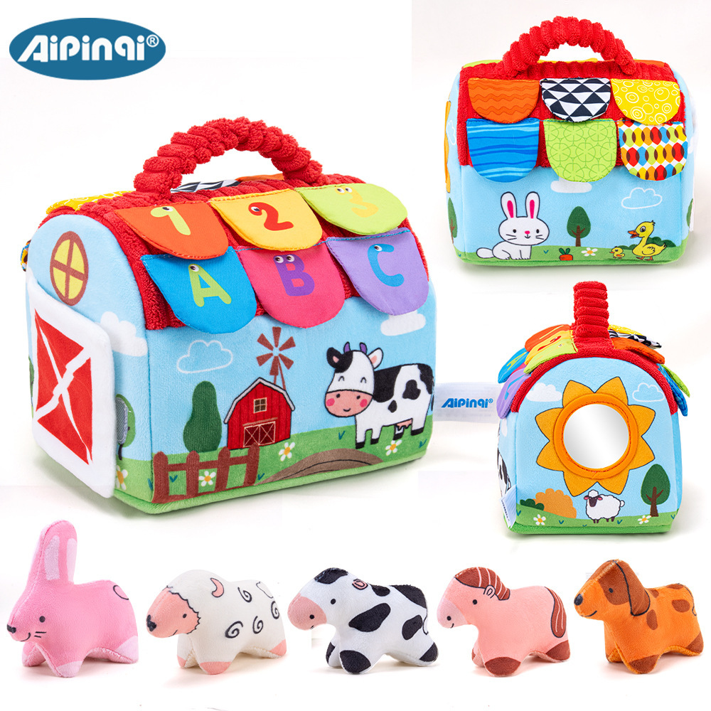 Aipinqi juguetes para bebés en casa nuevos productos de granja interacción padre-hijo agarre entrenamiento juguetes de peluche de educación temprana