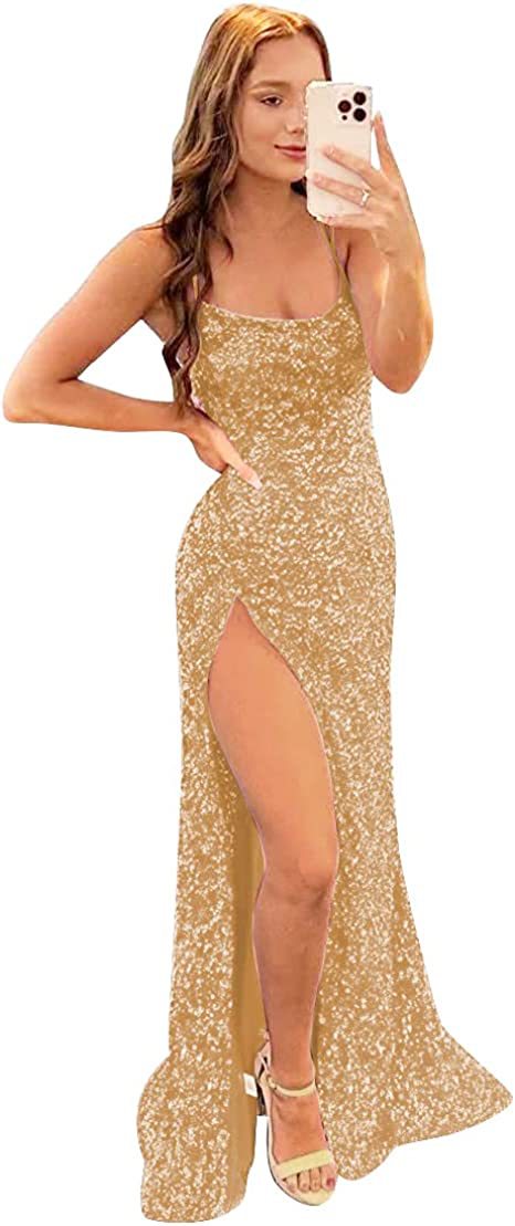 Europa y América del comercio exterior Amazon AliExpress deseo estación independiente nuevo rojo brillante lentejuelas elegante Delgado adelgazar vestido