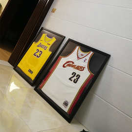 F2CZ实木球衣展示相框装裱签名足球篮球衣服收藏挂墙画框定 做