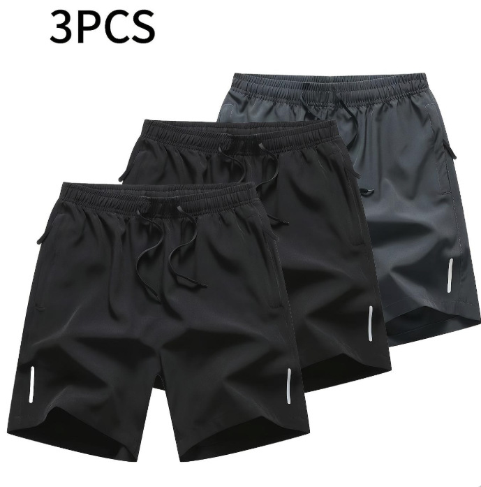 Pantalones Cortos Deportivos para Hombre XXS-3XL de Poliéster con Bolsillo con Cremallera