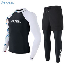 新品男士泳衣全身防晒冲浪服男分体水母衣浮潜韩国潜水服长袖长裤