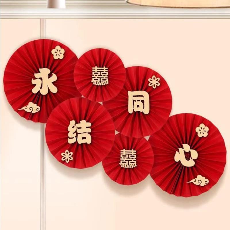 6 three-dimensional fan flowers (permanent knot concentricity)