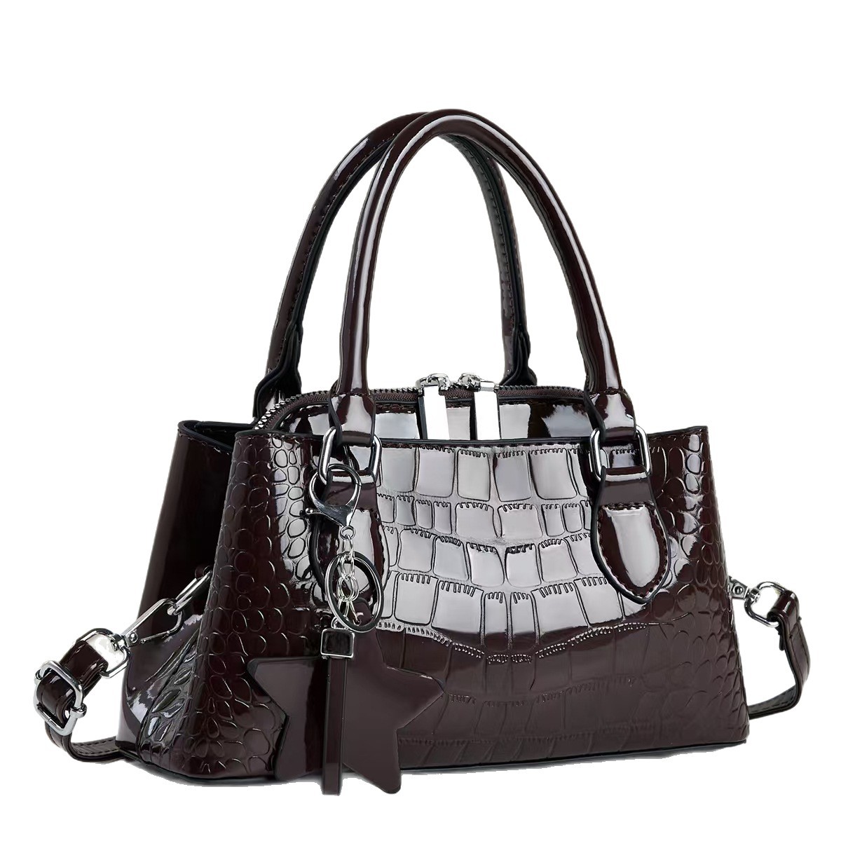 Moda atmósfera cocodrilo bolso de mano casual bolso de hombro de moda simple bolso de mano