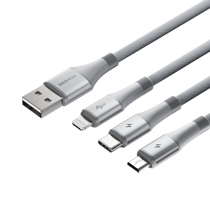 ローマ仕三合一データ線6a 100wはアップル華為安卓一モップ三車載充電線に適用されている|undefined