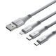 Romance three-in-one data cable 6A100W fast charging for Apple Huawei Android one-to-three car charging line