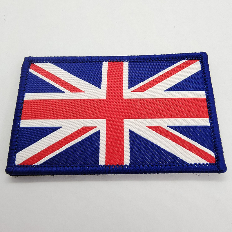 Bandera tejida Velcro sello bandera parche ropa mochila accesorios pegatinas de tela en stock suministro