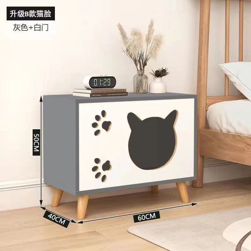 猫窝床头柜家用多功能小型猫舍狗窝储物柜子耐磨四季猫窝简约现代|undefined