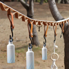 Outdoor Camping Leather Hook Amazon Leather PU Hook Outdoor Camping Hanging Tableware Detachable Hook