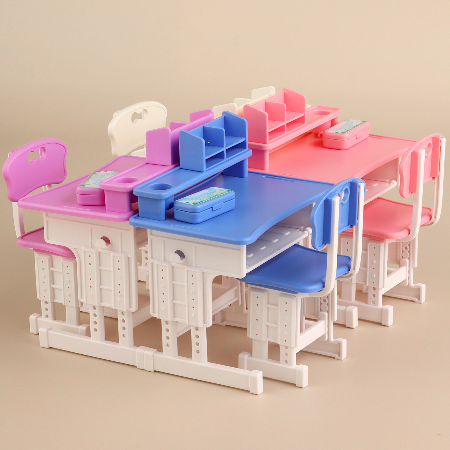 Mini Desk, Miniature Desk, Miniature Food Toy, Simulated Stationery, Pencil Case, Study Desk Model Accessories, Wholesale and Dropshipping