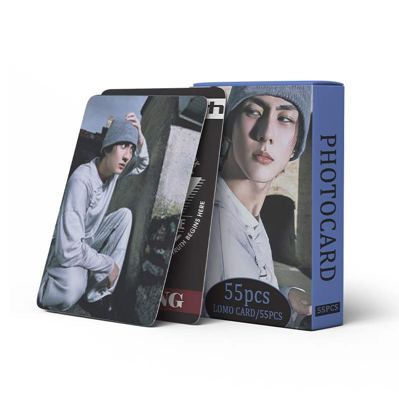 Cadena total, una gran cantidad de stock, 55 hojas de tinta BT SK IVE ATEEZ KPOP, estrellas coreanas alrededor de LOMO