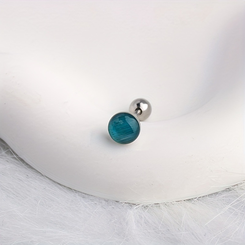Cat Eye Fish Scale Tongue Stud 3
