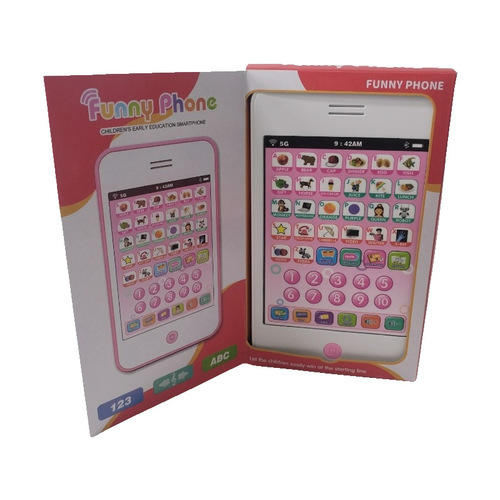 New children's touch screen large simulation mobile phone Amazon English enlightenment early education machine cross-border point reading learning toy