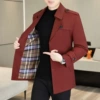 8808 Burgundy Spring and Autumn Single Short Style