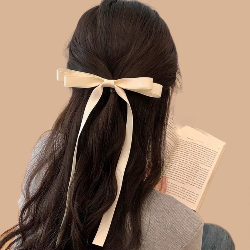 Белая заколка для волос с бантиком, 202м