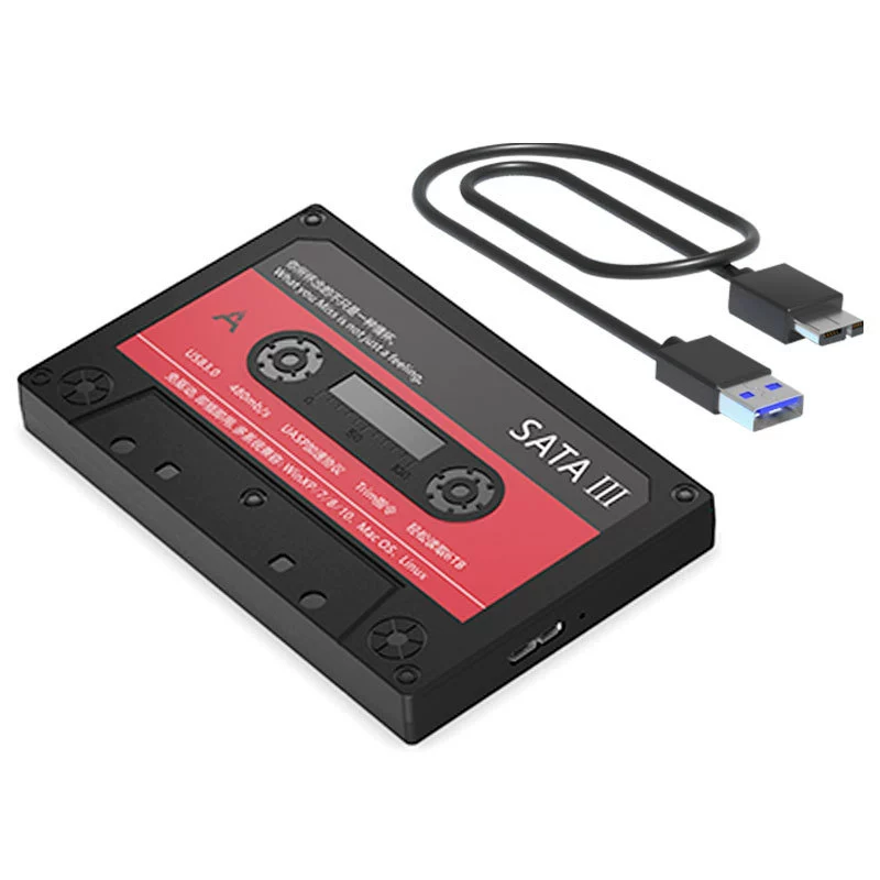 Cross -border 2.5 -inch hard disk box USB3.0 to SATA tape appearance classic mobile hard disk box