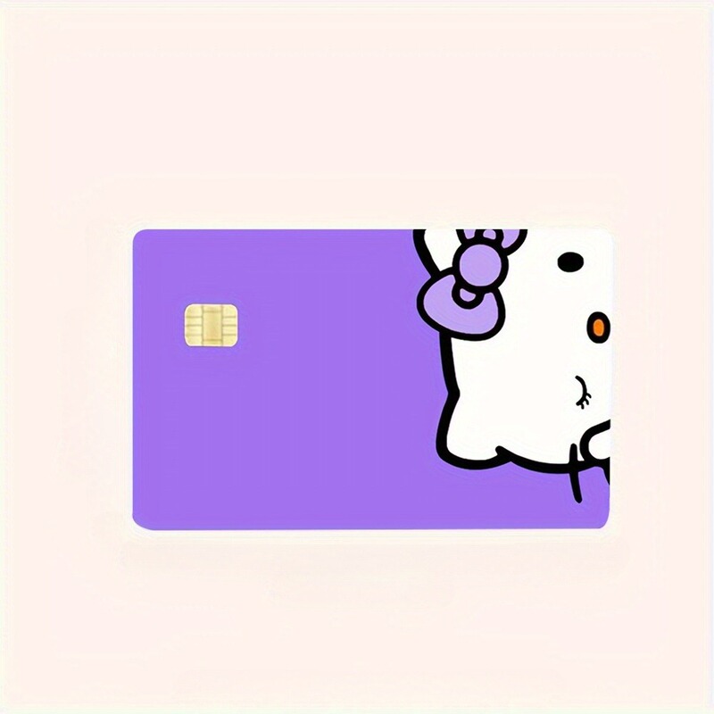 シングル/4 ピースセットかわいい KT 猫漫画クレジットカードデビットカード銀行カードステッカー小さなコア保護カードステッカー|undefined