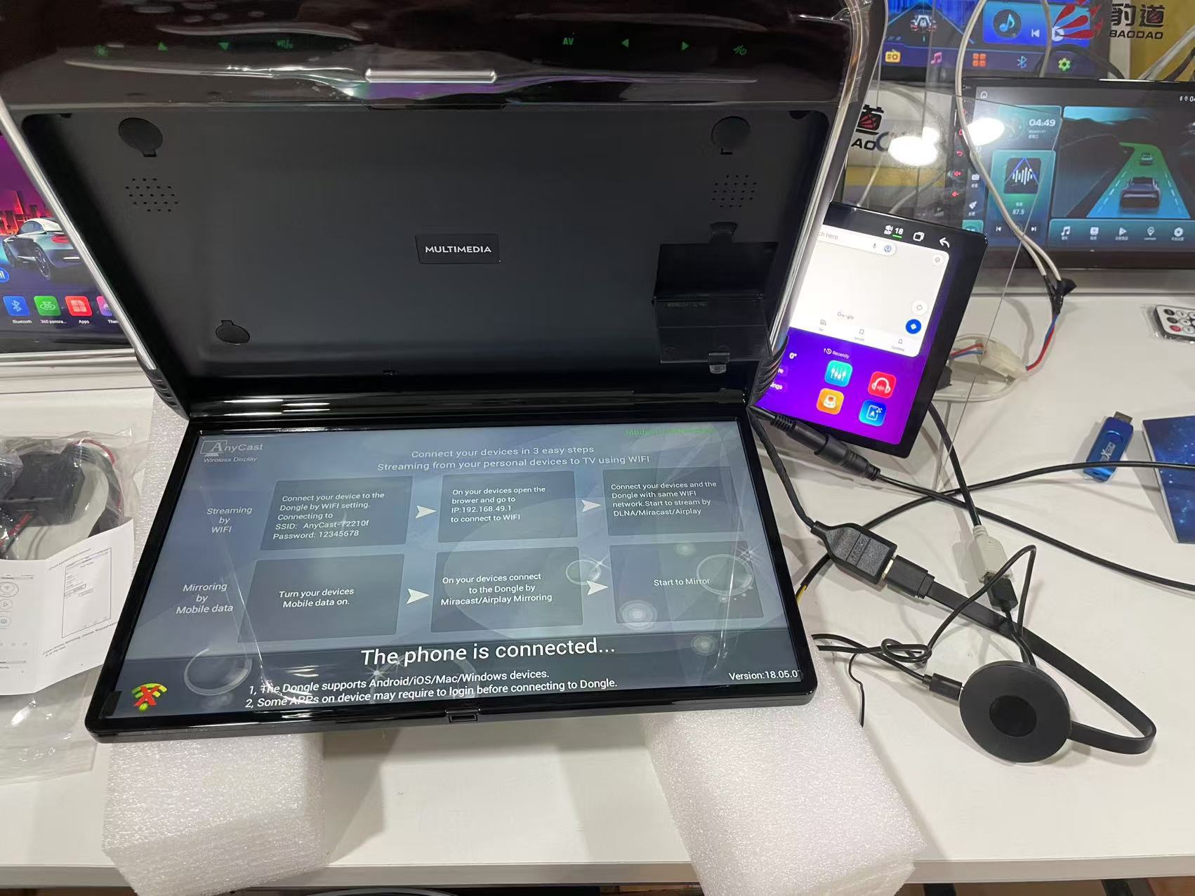 14inch Roof Tv Monitor Hd Ips Screen USB HDMI Hd Video Input