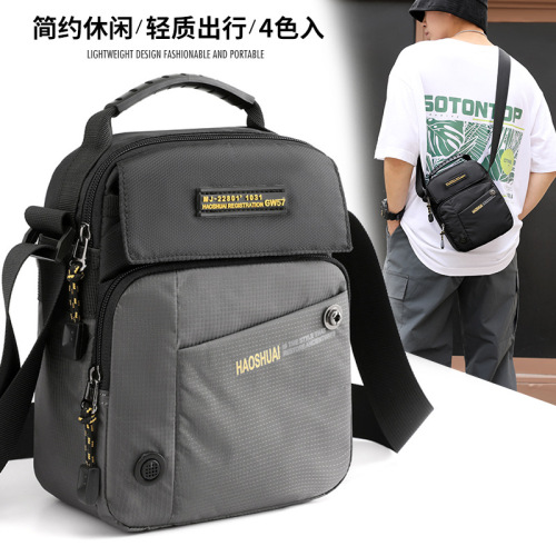 New men's casual shoulder bag, large-capacity cross-body bag, outdoor travel commuter bag, men's bag, fashionable sports shoulder bag