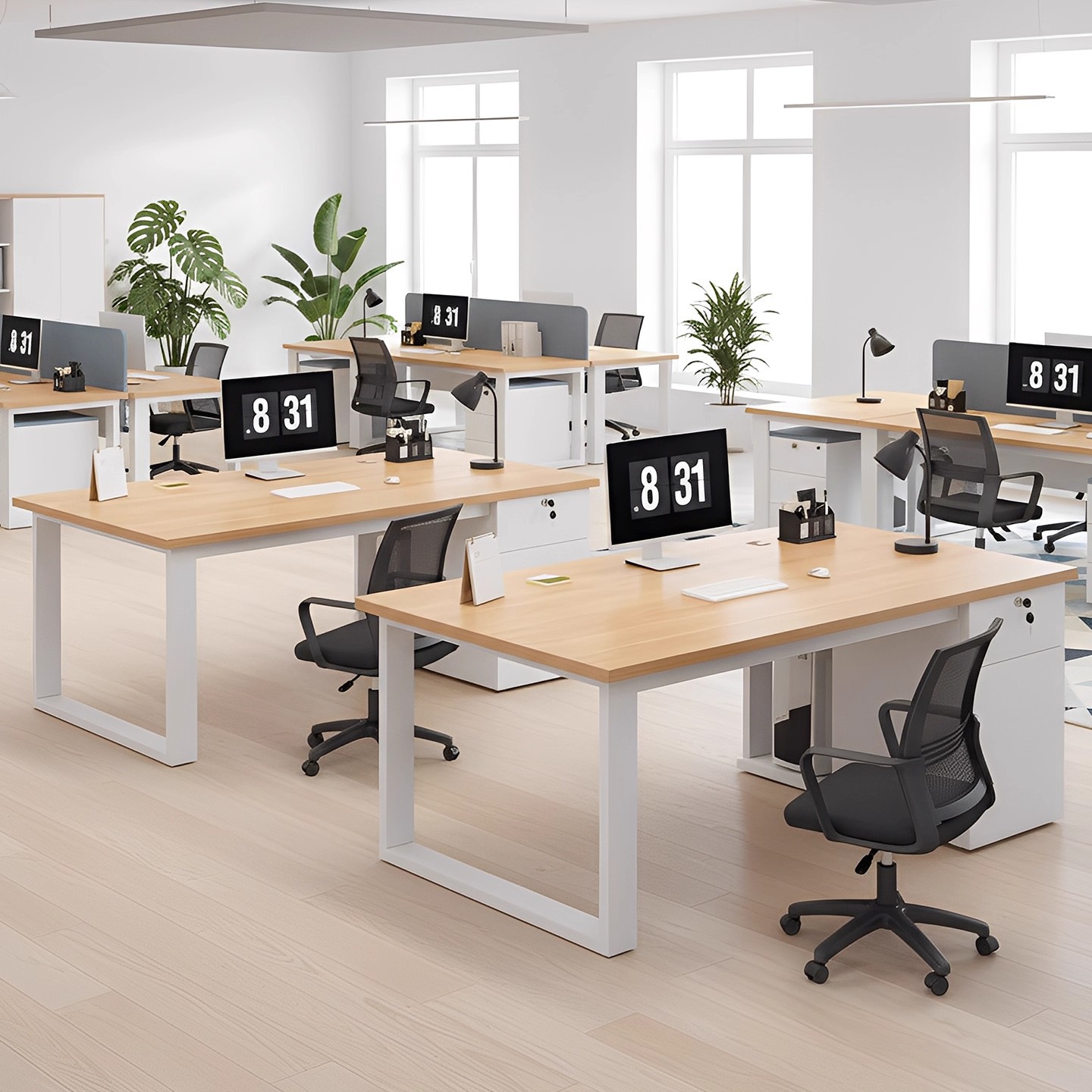 Mesa de oficina de personal simple mesa de oficina moderna mesa de personal combinación de mesa y silla simple mesa de computadora