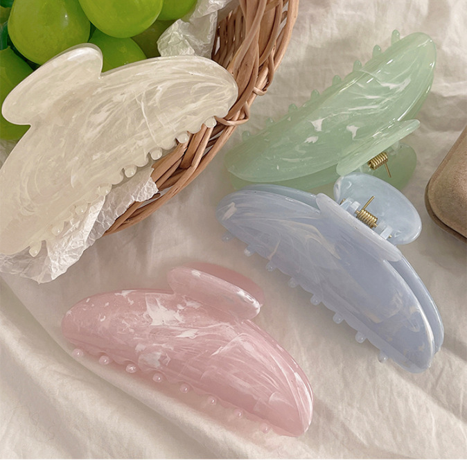 Korean-Style Sweet Gradient Hair Clip for Women 2025 New Model Back-Of-Head Bun Hairpin Shark Clip with a High-End and Elegant Feel