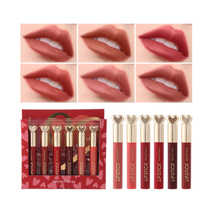 HengFang Lipstick Set 6 pcs Gift Box Lip Stick Velvet �ڼtŮ