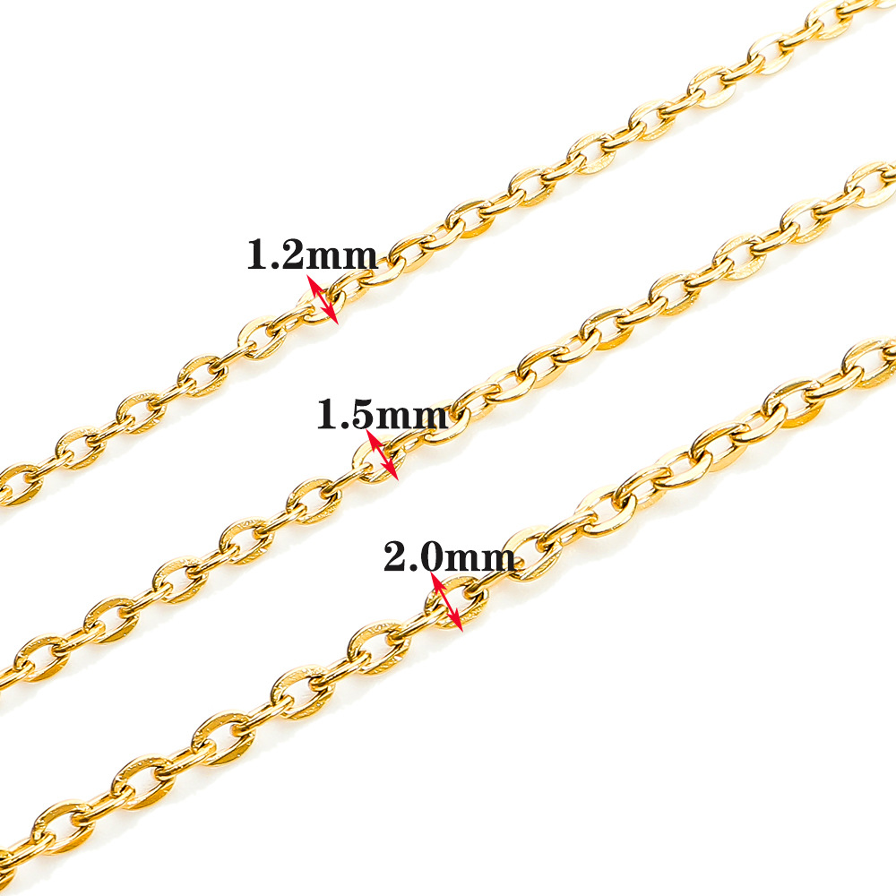 25g Weight Chain Jewelry Making Type Chain Classification 10 PCS/Package 304 Stainless Steel Chain Chain Simple Style Solid Color