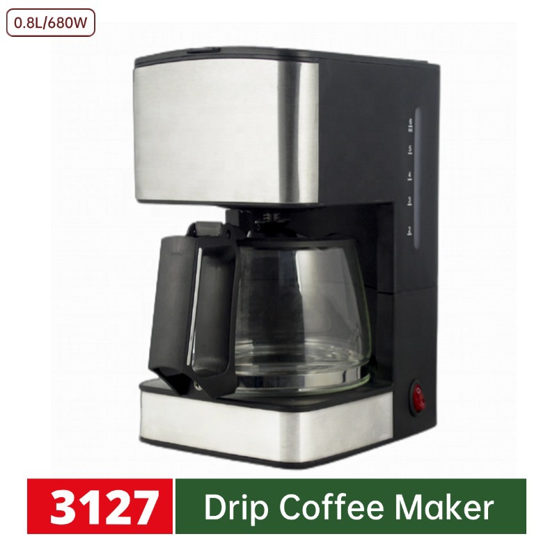 Mayorista cafetera de goteo transfronteriza con bandeja caliente desmontable soporte de embudo cafetera de goteo doméstica