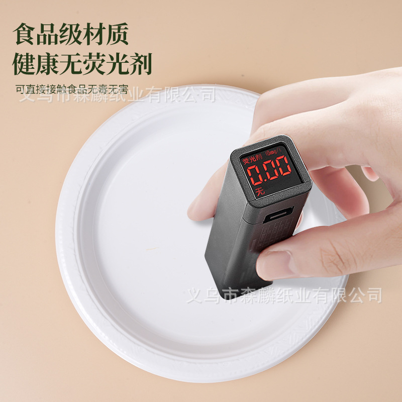 Transfronterizo de 7 pulgadas de 9 pulgadas PS redondo placa de plástico desechable barbacoa Placa de grado alimenticio placa redonda Placa de fiesta de picnic