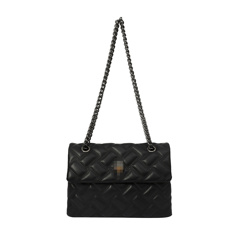 Bolso de mujer de pu transfronterizo nuevo estilo cadena de rombos de gran capacidad bolso cuadrado pequeño estilo europeo y americano tendencia de moda bolso de mensajero