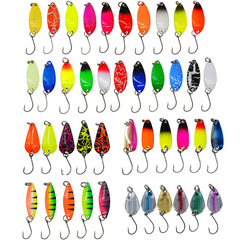 Lure sequin set 43 pieces metal spoon type sequins single hook export horse mouth cocked trout sequins