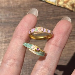 レトロ新中国式エナメルカラーの釉薬プリントリング
