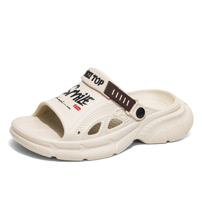 2024 nuevas zapatillas para hombres de verano tendencia de usar al aire libre sensación de mierda juvenil sandalias de playa de doble propósito
