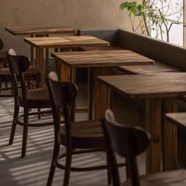实木餐桌椅组合老榆木方形餐桌咖啡厅快餐厅实木桌椅商用复古餐桌