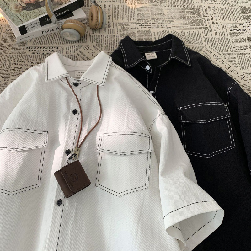 Japanese retro small design trend shirt