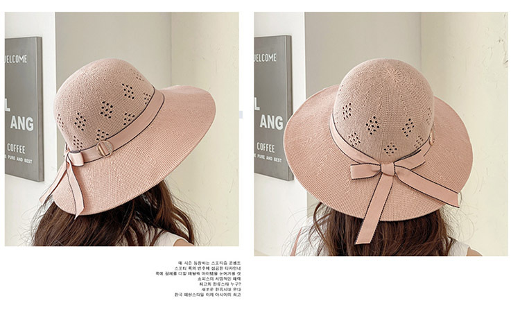 Women's Simple Style Solid Color Wide Eaves Sun Hat display picture 9