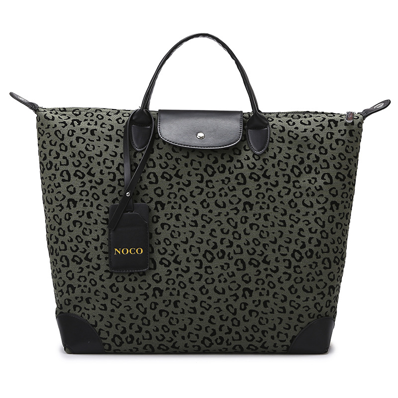 Bolsa de viaje de leopardo transfronterizo, bolsa de yoga, bolsa deportiva de ocio de gran capacidad para mujeres, bolsa de musculación de moda europea y americana.