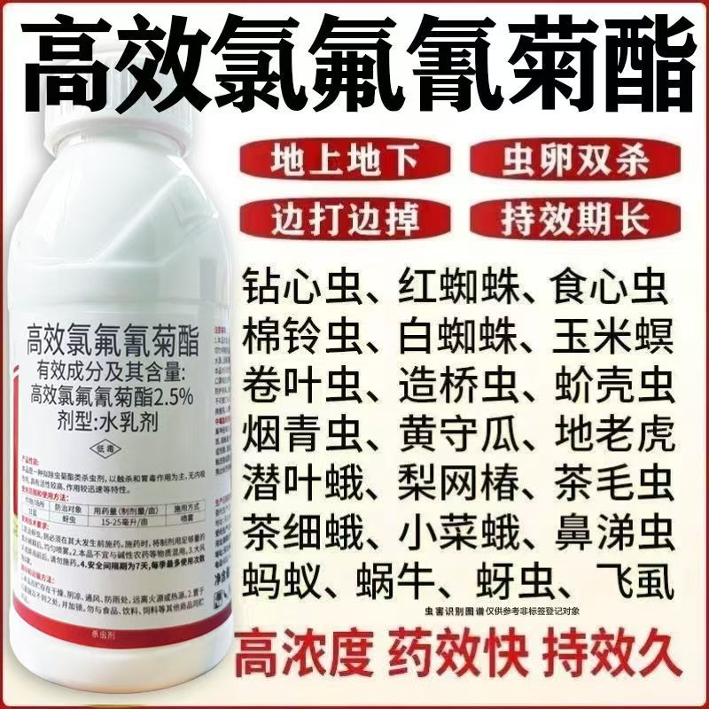 代发高效氯氟氰菊酯蔬菜青虫果树大田小菜蛾农药农作物杀虫剂批发